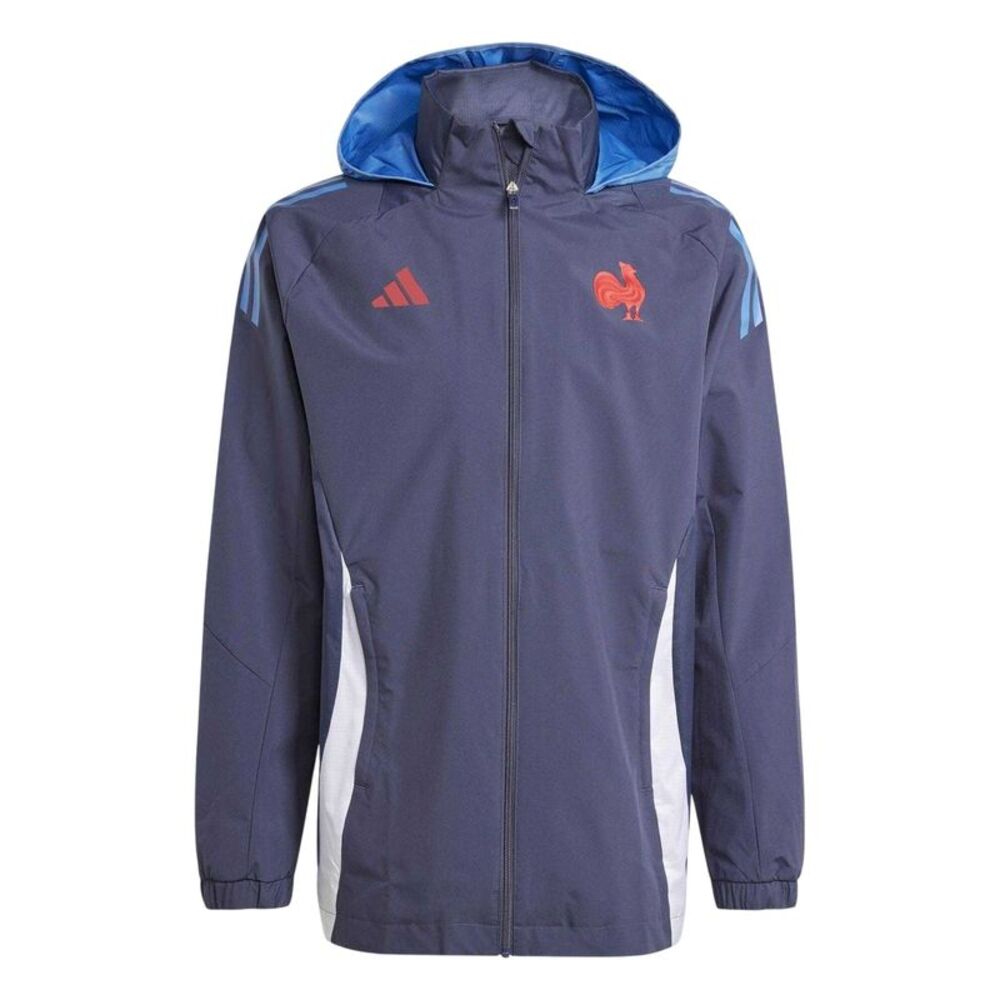 Adidas Mens France Rugby Anorak / Shadow Blue